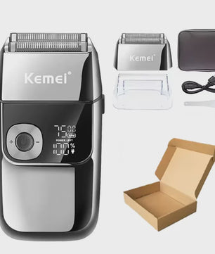 Kemei KM-1949 All Metal Hair Clipper & KM-2028 Shaver Set - Professioneel Draadloos Trimmer & Scheerapparaat