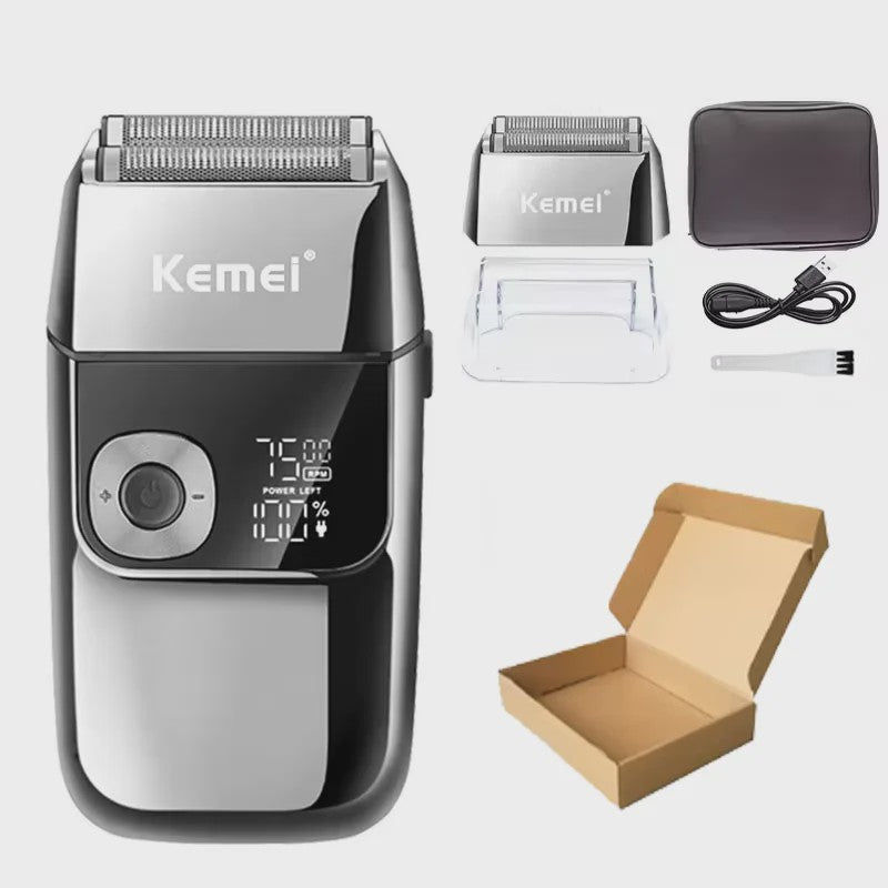 Kemei KM-1949 All Metal Hair Clipper & KM-2028 Shaver Set - Professioneel Draadloos Trimmer & Scheerapparaat