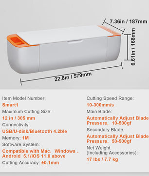 SucceBuy Smart 1 Vinyl Snijplotter 305mm - Inclusief Software & Accessoires