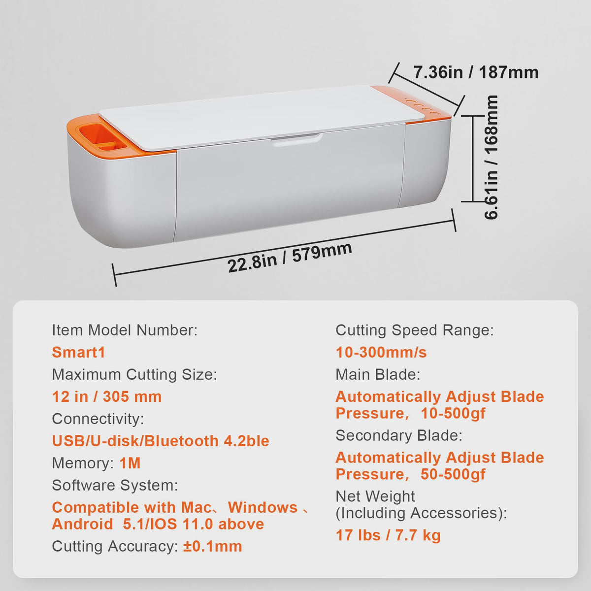 SucceBuy Smart 1 Vinyl Snijplotter 305mm - Inclusief Software & Accessoires