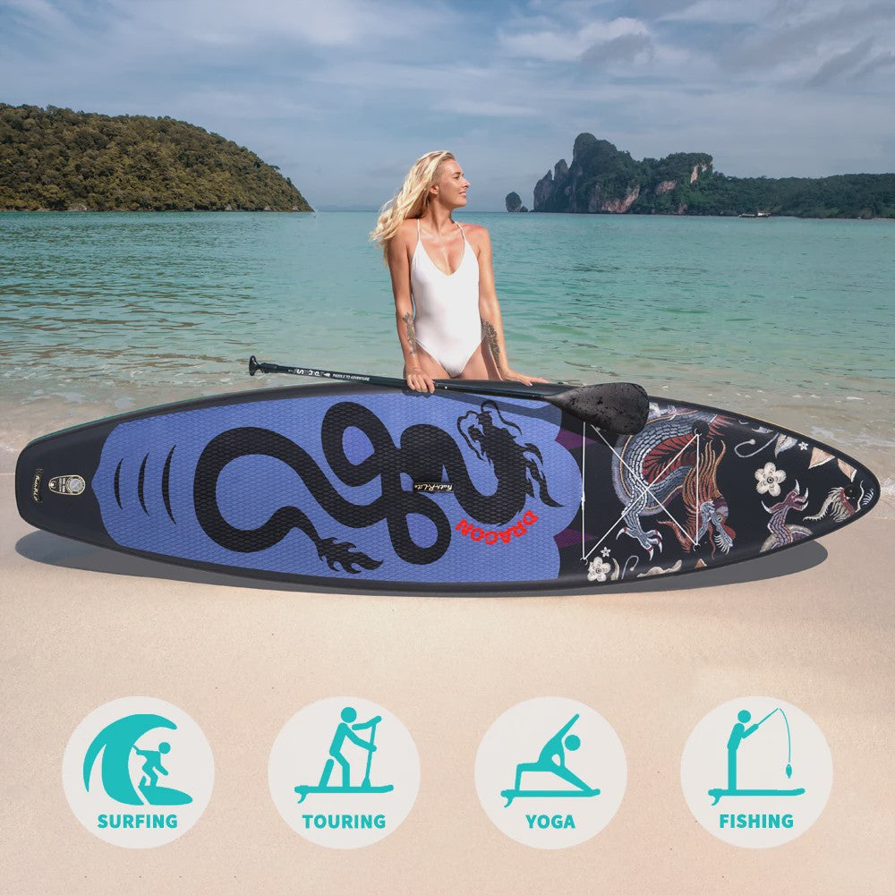Feath-R-Lite Dragon Inflatable SUP Board 350cm - Compleet met Peddel, Pomp & Accessoires - 180kg Draagvermogen