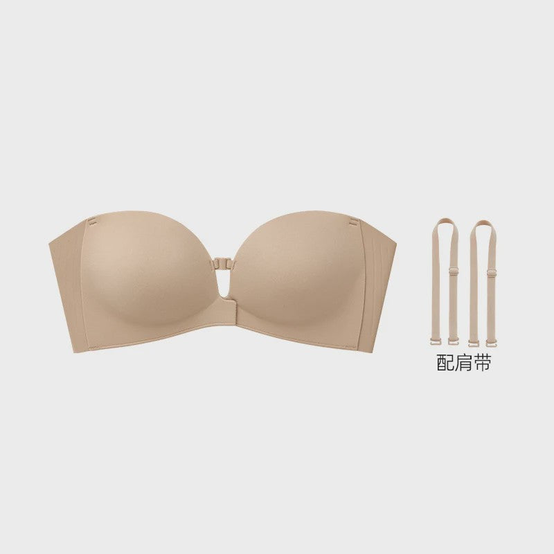 Strapless Push-Up BH met Voorsluiting - Naadloos, Onzichtbaar & Verstelbaar