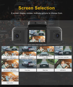 Universele 4-Kanaals Dashcam met 1080P HD, Nachtzicht en Parkeerhulp