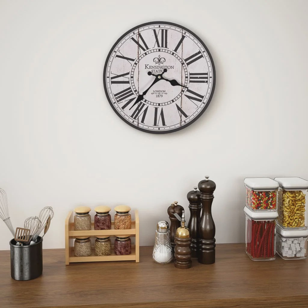 Vintage Londen Wandklok 30cm - Stijlvolle Klok voor Huis & Kantoor