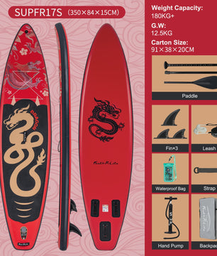 Feath-R-Lite SUP Board 350x84x15cm - Opblaasbaar Paddle Board met 180KG+ Draagkracht