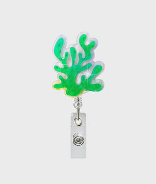 Retractable Badge Reel Clip met Dieren & Koraal - ID Kaarthouder voor Studenten, Dokters, Verpleegkundigen