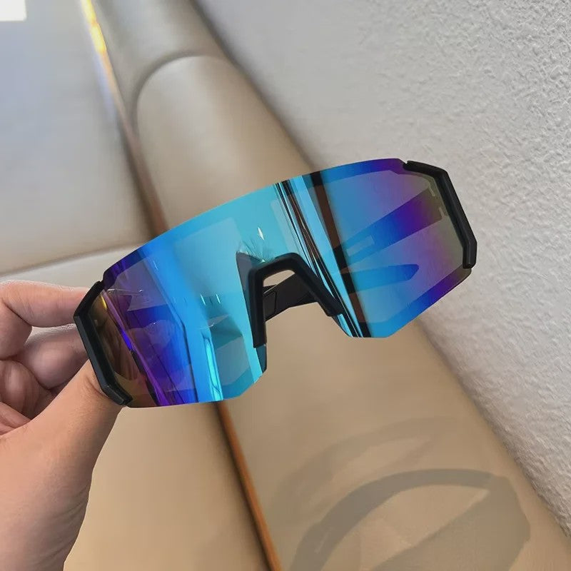 Sportzonnebril Oversized Mirror Lens - Lichtgewicht & UV-bescherming voor Heren & Dames