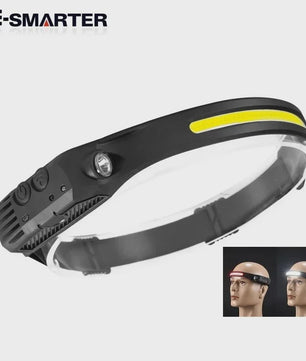 Oplaadbare LED Hoofdlamp met COB Sensor en 6 Modi - Ideaal voor Buiten en Werk