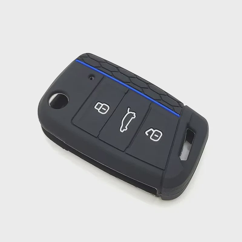 Siliconen Sleuteelhoes voor VW Golf, Polo, T-Roc, Tiguan, Skoda, Seat - Beschermhoes Sleutel
