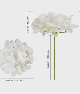 Kunstbloemen Witte Hydrangea - Zijde, Realistisch, Bulk voor Bruiloft & DIY