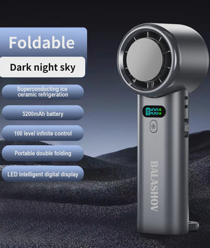 Draagbare Mini Ventilator met IJskoeling & 5200mAh Batterij - USB Oplaadbaar met LED Display