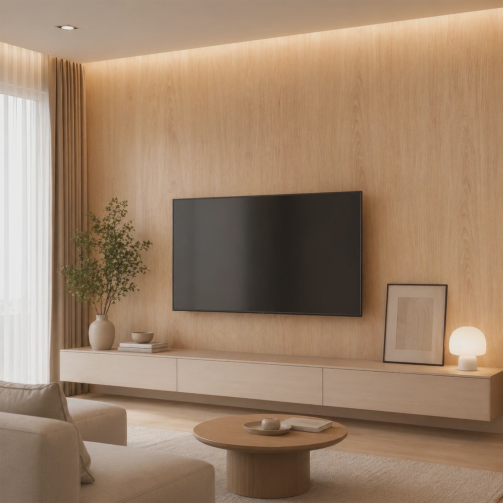 Oak Bruin Vinyl Wrap met Houtnerf Effect - Zelfklevend Behang voor Meubels & Muren (40x300cm)