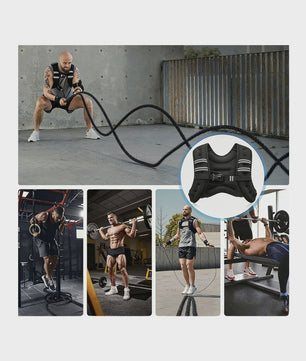 Verzwaarde Vest 5.4kg (12 Lbs) - Verstelbaar & Ademend voor Fitness, Yoga, Jogging