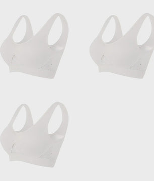 3-Pack Ademende Seamless Sport BH met Vulling - Plus Size & Draadloos - S-6XL