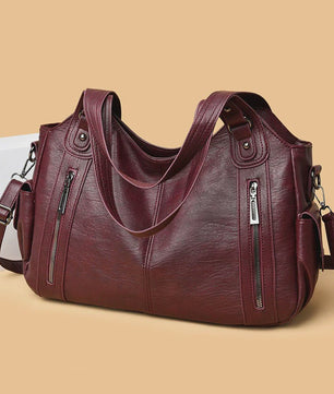 Stijlvolle PU Lederen Schoudertas voor Dames - Zacht & Fashionable