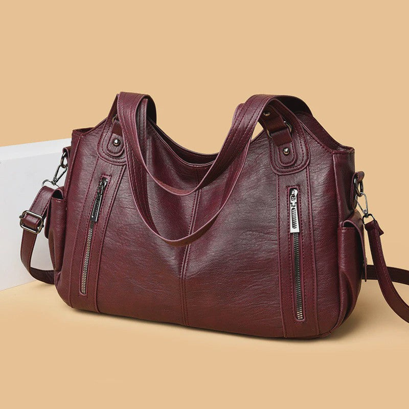 Stijlvolle PU Lederen Schoudertas voor Dames - Zacht & Fashionable