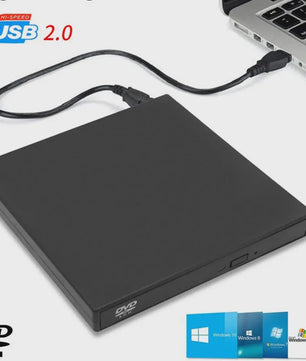 Externe USB CD/DVD RW Brander - Draagbare Optische Drive voor Laptop & PC