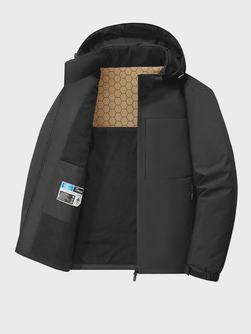 Heren Winterjas Parka - Winddicht, Afneembare Capuchon & Fleece Voering