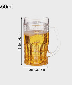 Realistische Valse Bierpul 450ml - Grappige Mok met Handvat voor Feestjes & Pranks
