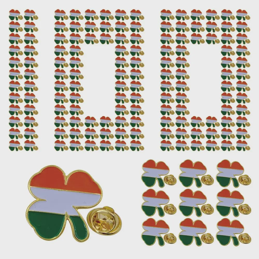 Ierse Klavertje Vier Speldjes - St. Patrick's Day - 5, 10, 50 of 100 Stuks