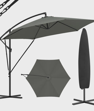 WOLTU Cantilever Parasol - Waterdicht, UV-beschermend met slinger en hoes voor tuin en terras