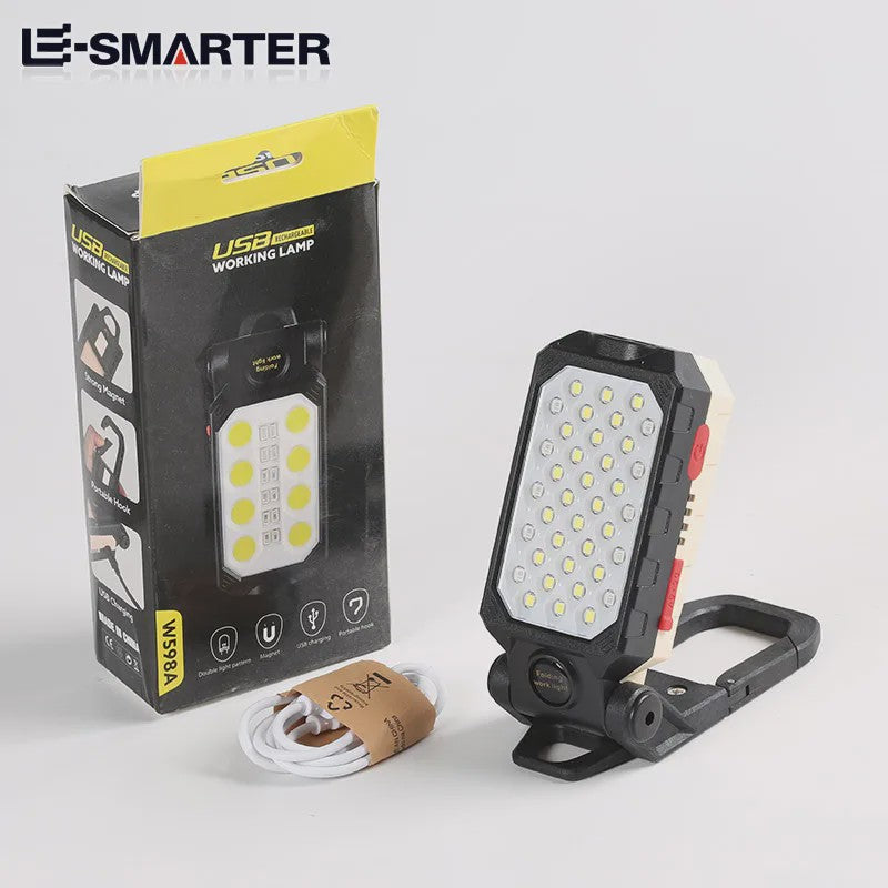 ESMARTER COB Werklamp - Draagbaar, USB Oplaadbaar, Noodverlichting & Zaklamp