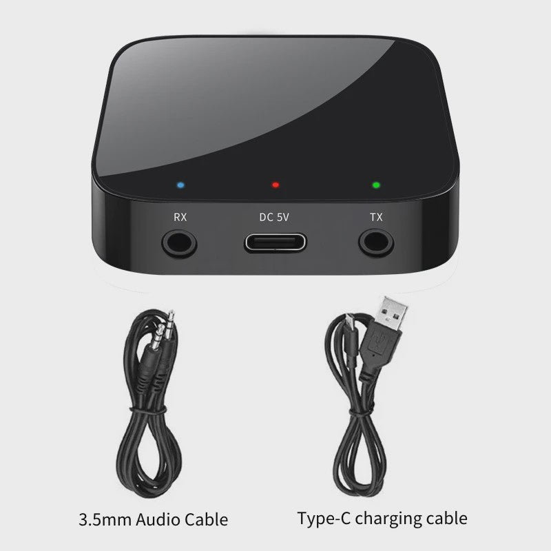 Bluetooth 6.0 Audio Ontvanger & Zender - Draadloze AUX Adapter voor Auto, PC, TV