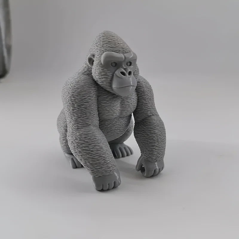 Realistisch Gorilla Beeldje - 3D Geprint Gorilla Ornament voor Bureau & Kantoor