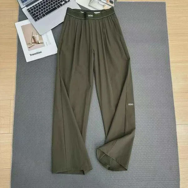 Dames Zomer Broek Hoge Taille Wijde Pijpen Ademend Casual Yoga Sweatpants