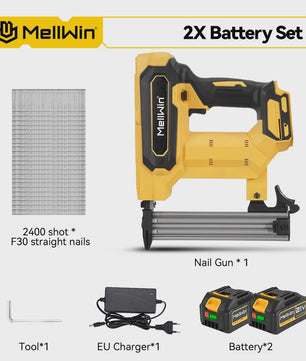 MELLWIN Accu Tacker F30/F25/F20/F15/F10 - Draadloze Elektrische Nagelpistool voor Makita 18V Batterij