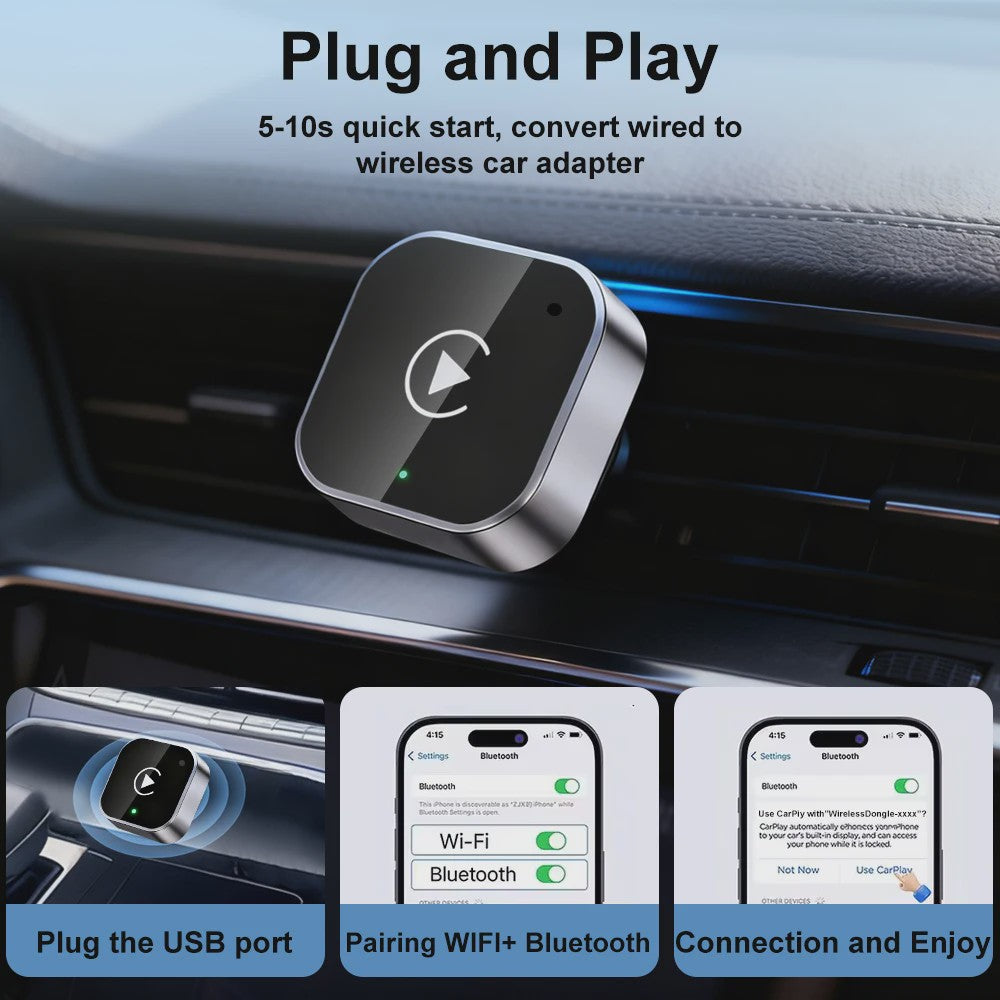 Draadloze CarPlay & Android Auto Adapter - 2-in-1 Carlinkplay Dongle
