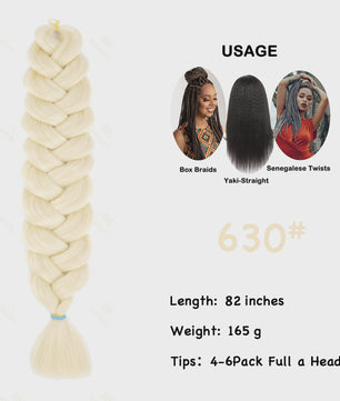 Jumbo Braiding Hair Extensions - 82 inch Synthetisch Vlecht Haar voor Box Braids & Twist