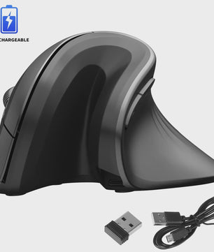 Ergonomische Verticale Draadloze Muis met Stille Klik en Instelbare DPI