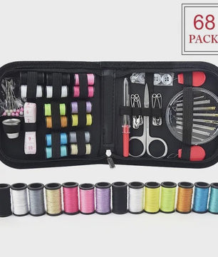 Complete Naaiset Koffer - Multifunctioneel DIY Naaiset met Kleurrijk Garen en Accessoires