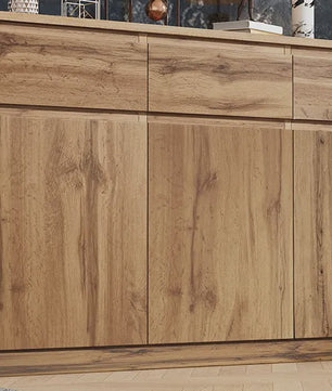 Houten Sideboard met 3 Deuren en 3 Lades - 135x40x81 cm