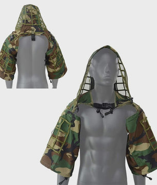Ademende Ghillie Suit Cape - Camouflage Basis voor Jacht, Airsoft & Paintball