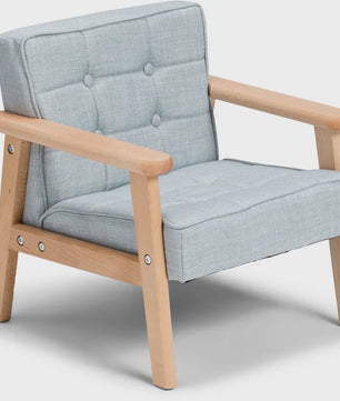 Kinderbankje Roze/Blauw - Wasbaar, Lichtgewicht Peuter Fauteuil met Afneembare Hoes