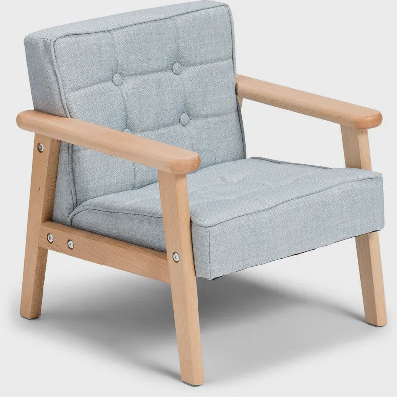 Kinderbankje Roze/Blauw - Wasbaar, Lichtgewicht Peuter Fauteuil met Afneembare Hoes
