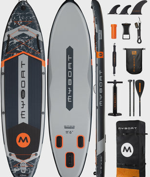 Myboat Opblaasbaar SUP Board 11'6'' Extra Breed - Ideaal voor Vissen & Staand Peddelen