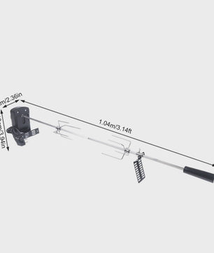 Elektrische BBQ Spit Roaster Rotisserie Kit met 120 cm Kabel voor Buiten Grillen