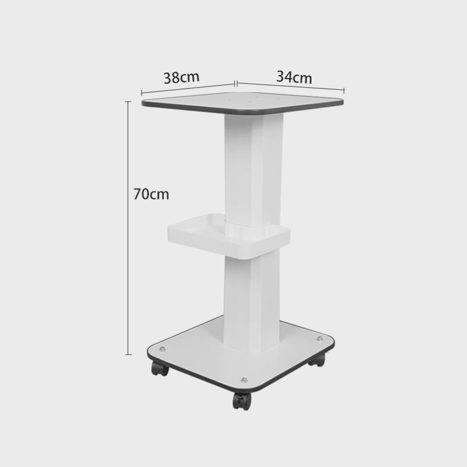 Professionele 3-Laags Beauty Trolley op Wielen - Mobiele Salonkar voor Schoonheidsspecialisten