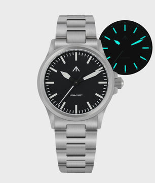 Militado ML18 Herenhorloge - 36mm, Sweep Second Quartz, Saffierglas, 100M Waterdicht