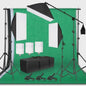 Professionele Fotostudio Set: Softbox Verlichting, Achtergrond Frame, 3 Doeken, Statieven & Reflector