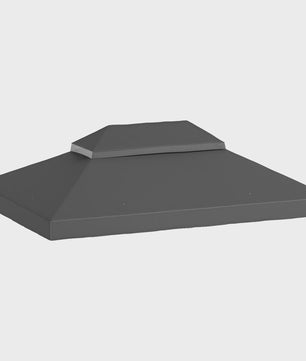 Outsunny Replacement Roof for Gazebo 4X3 m with Double Anti-Uv Roof Gray