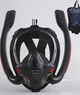 Volledig Droog Dubbel Buizen Snorkelmasker voor Volwassenen - Adem Vrij Onderwater