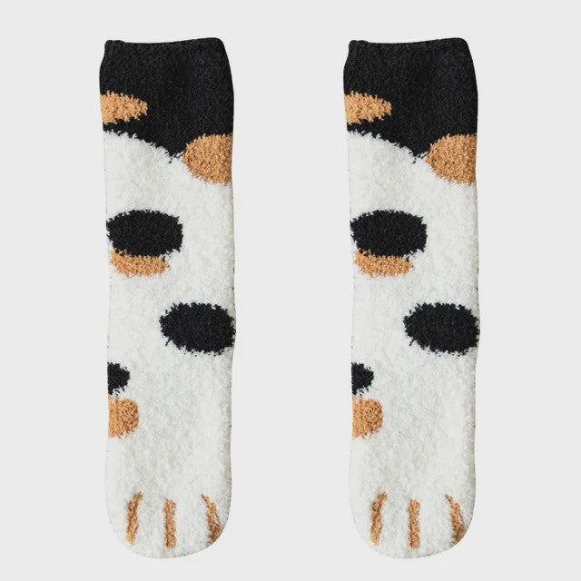 Schattige Dierenpoot Sokken Dames - Kawaii Fleece Sokken voor Thuis & Slapen