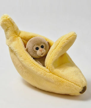 Schattige Aap Banaan Pluche Knuffel - Zacht, Kawaii Cadeau voor Kinderen en Tieners