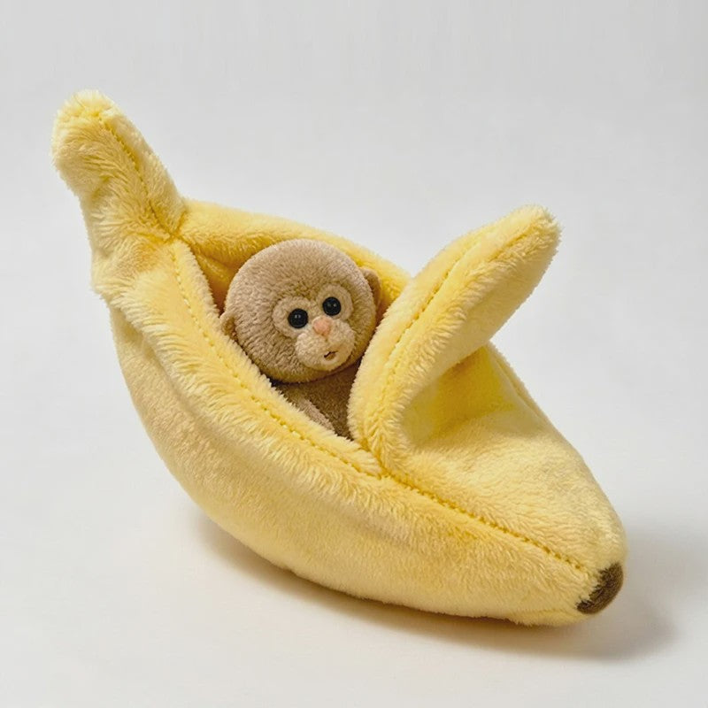 Schattige Aap Banaan Pluche Knuffel - Zacht, Kawaii Cadeau voor Kinderen en Tieners