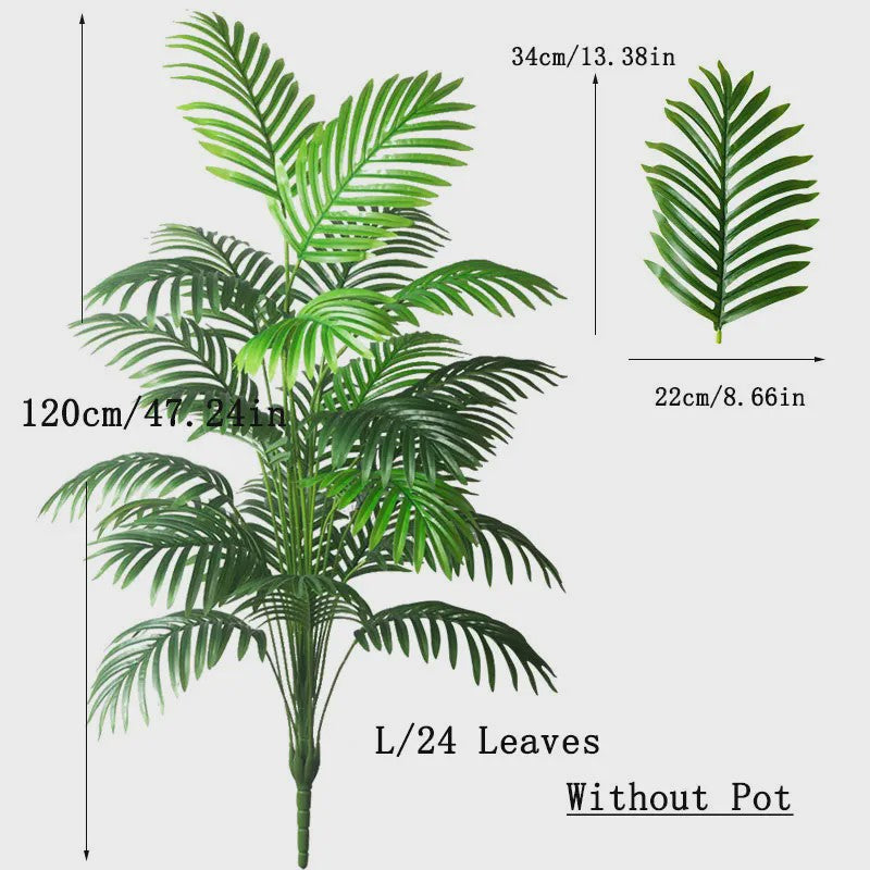 Grote Kunstpalmboom 90-120cm - Tropische Nep Plant voor Huis & Tuin Decoratie