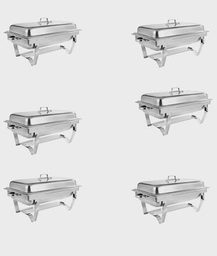 RVS Bain-Marie Set 8QT - Buffet Warmer voor Feesten, Catering & Bruiloften (2/4/6 Stuks)